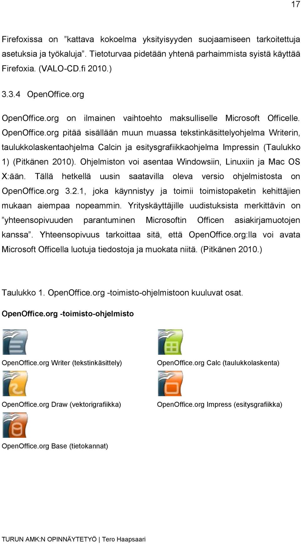 Ohjelmiston voi asentaa Windowsiin, Linuxiin ja Mac OS X:ään. Tällä hetkellä uusin saatavilla oleva versio ohjelmistosta on OpenOffice.org 3.2.