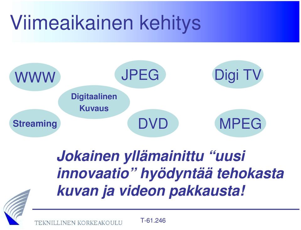 MPEG Jokainen yllämainittu uusi