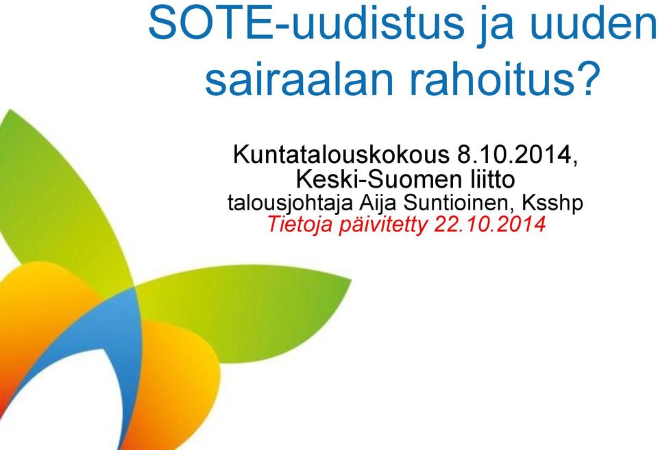 2014, Keski-Suomen liitto talousjohtaja