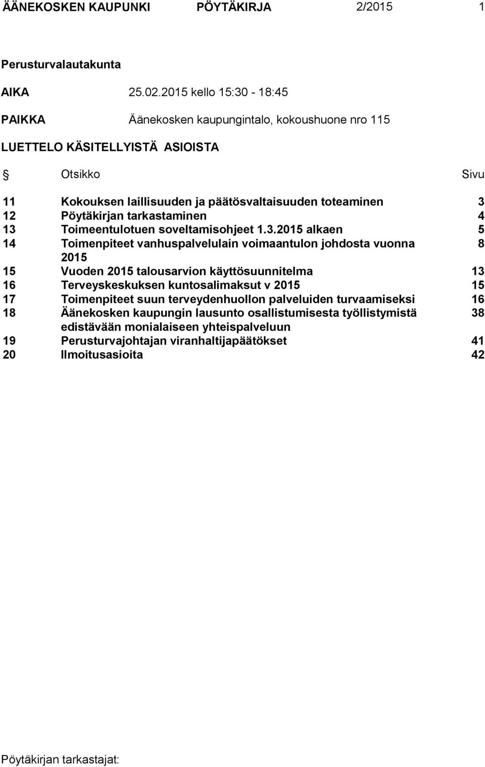 Pöytäkirjan tarkastaminen 4 13 