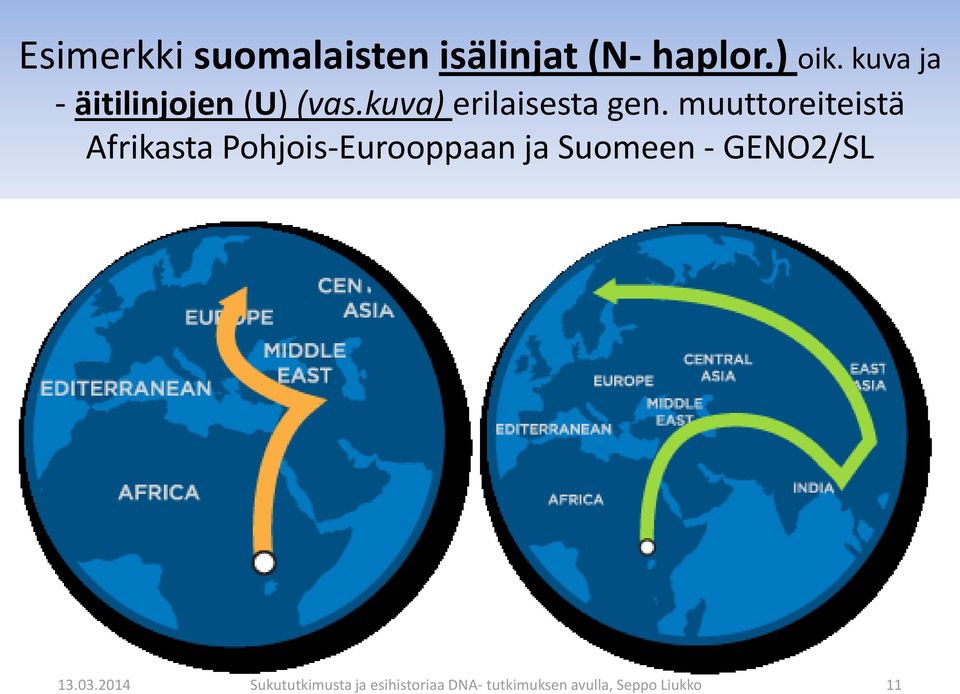 muuttoreiteistä Afrikasta Pohjois-Eurooppaan ja Suomeen -