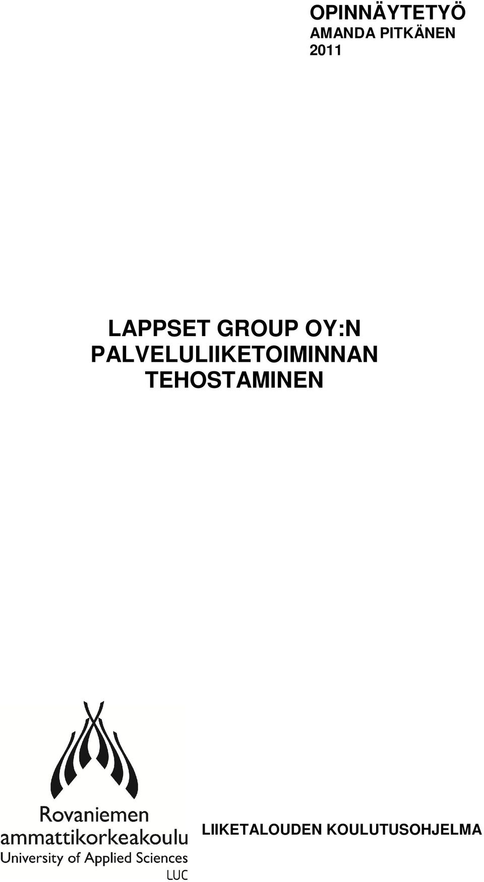 PALVELULIIKETOIMINNAN