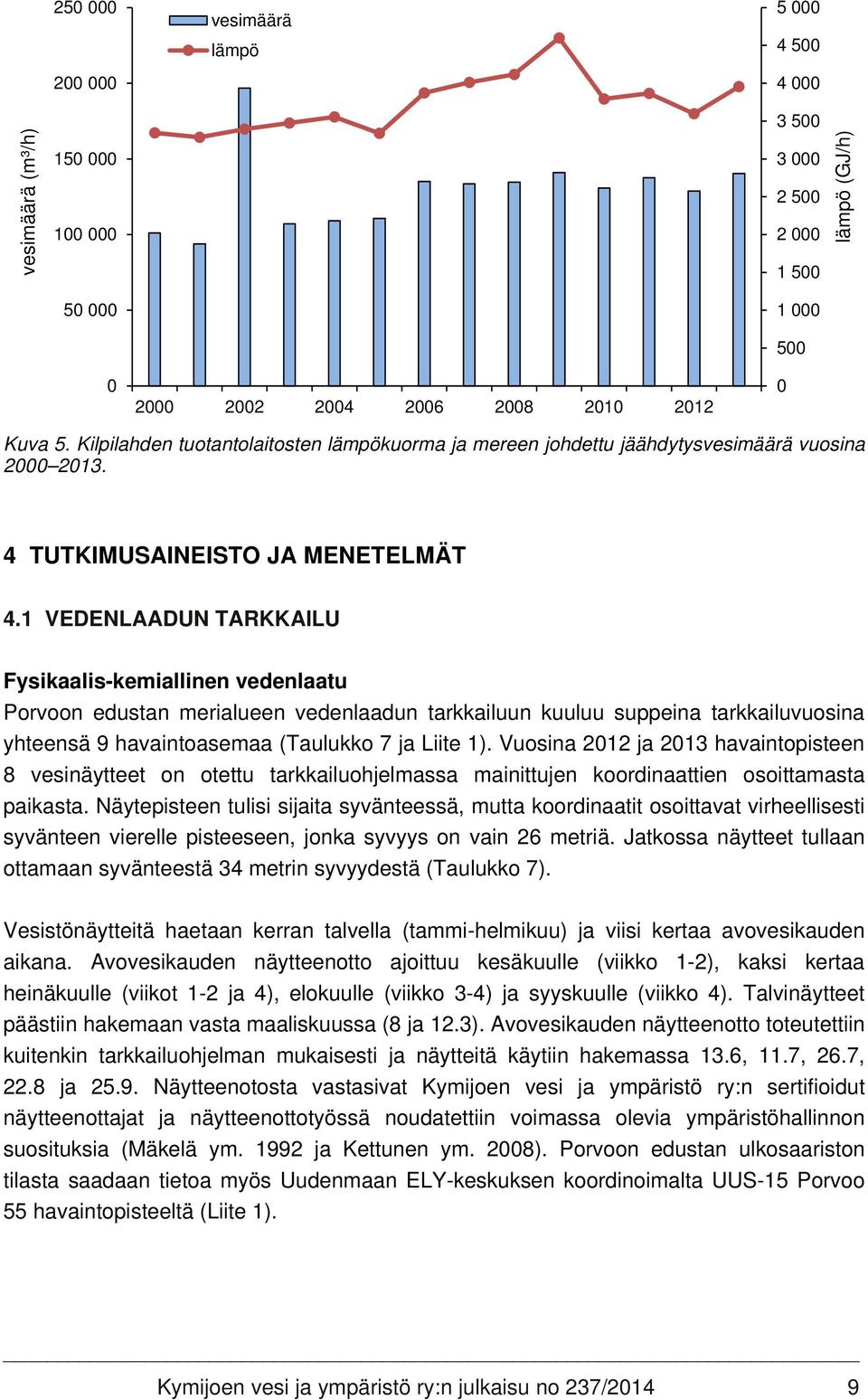 1 VEDENLAADUN TARKKAILU Fysikaalis-kemiallinen vedenlaatu Porvoon edustan merialueen vedenlaadun tarkkailuun kuuluu suppeina tarkkailuvuosina yhteensä 9 havaintoasemaa (Taulukko 7 ja Liite 1).