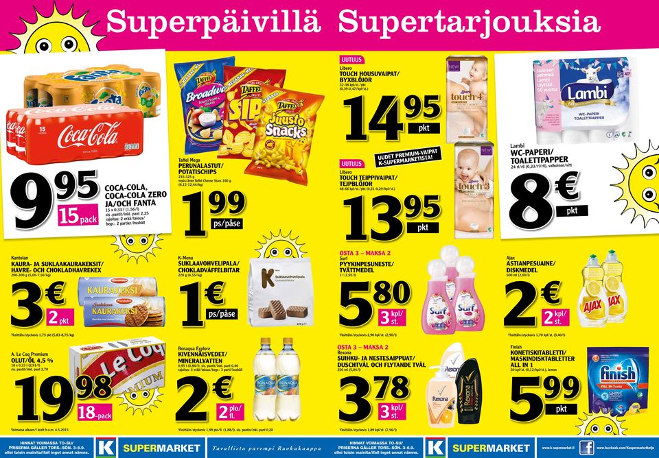 / (0,-0,9/st.) UUDET PREMIUM-VAIPAT K-SUPERMARKETISTA!