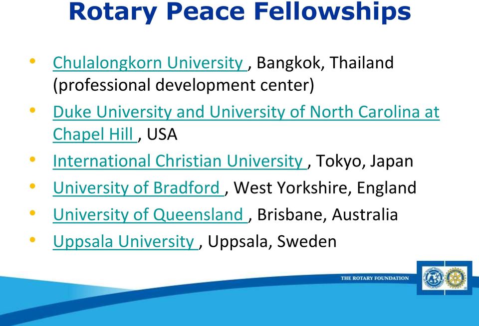 International Christian University, Tokyo, Japan University of Bradford, West