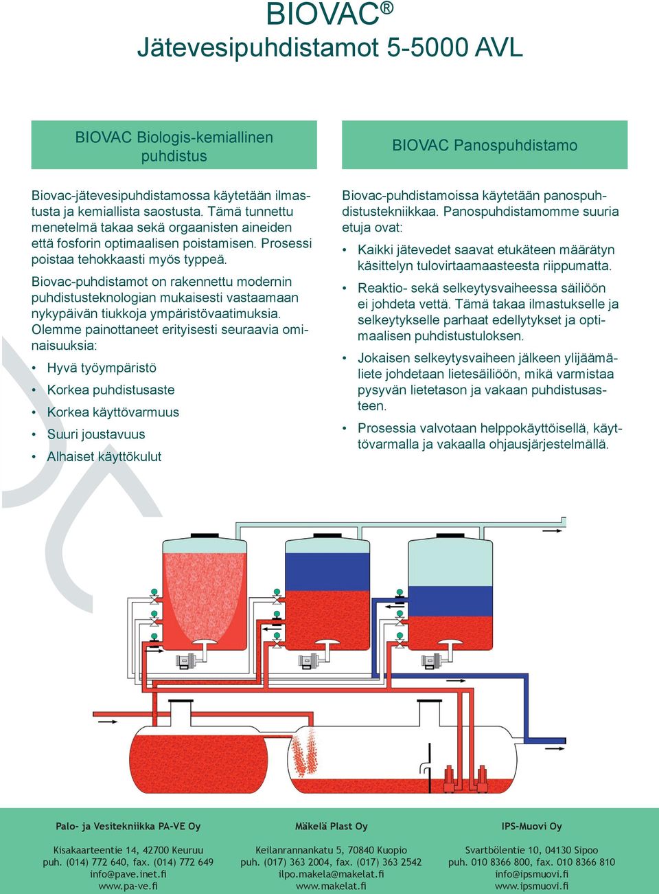 Biovac-puhdistamot on rakennettu modernin puhdistusteknologian mukaisesti vastaamaan nykypäivän tiukkoja ympäristövaatimuksia.