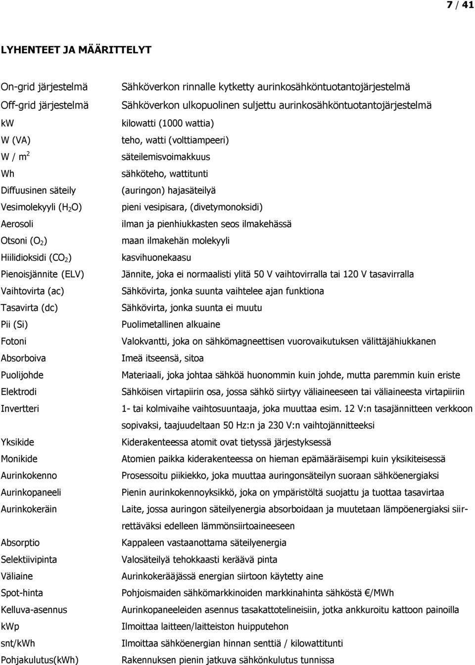 Spot-hinta Kelluva-asennus kwp snt/kwh Pohjakulutus(kWh) Sähköverkon rinnalle kytketty aurinkosähköntuotantojärjestelmä Sähköverkon ulkopuolinen suljettu aurinkosähköntuotantojärjestelmä kilowatti