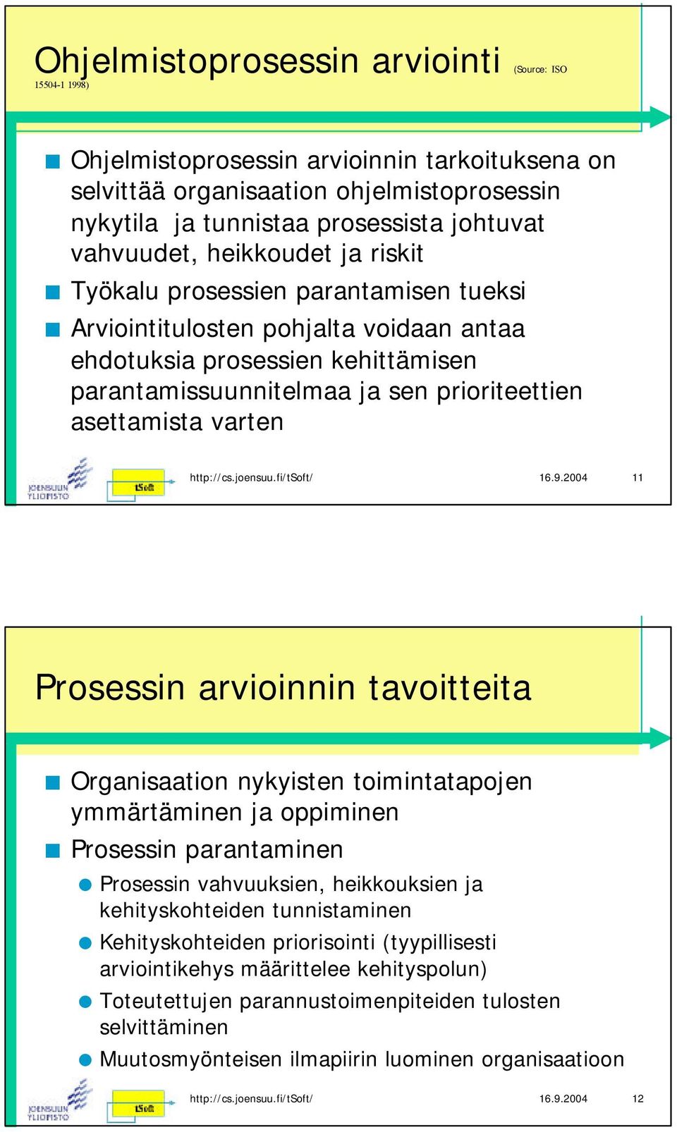 asettamista varten 16.9.