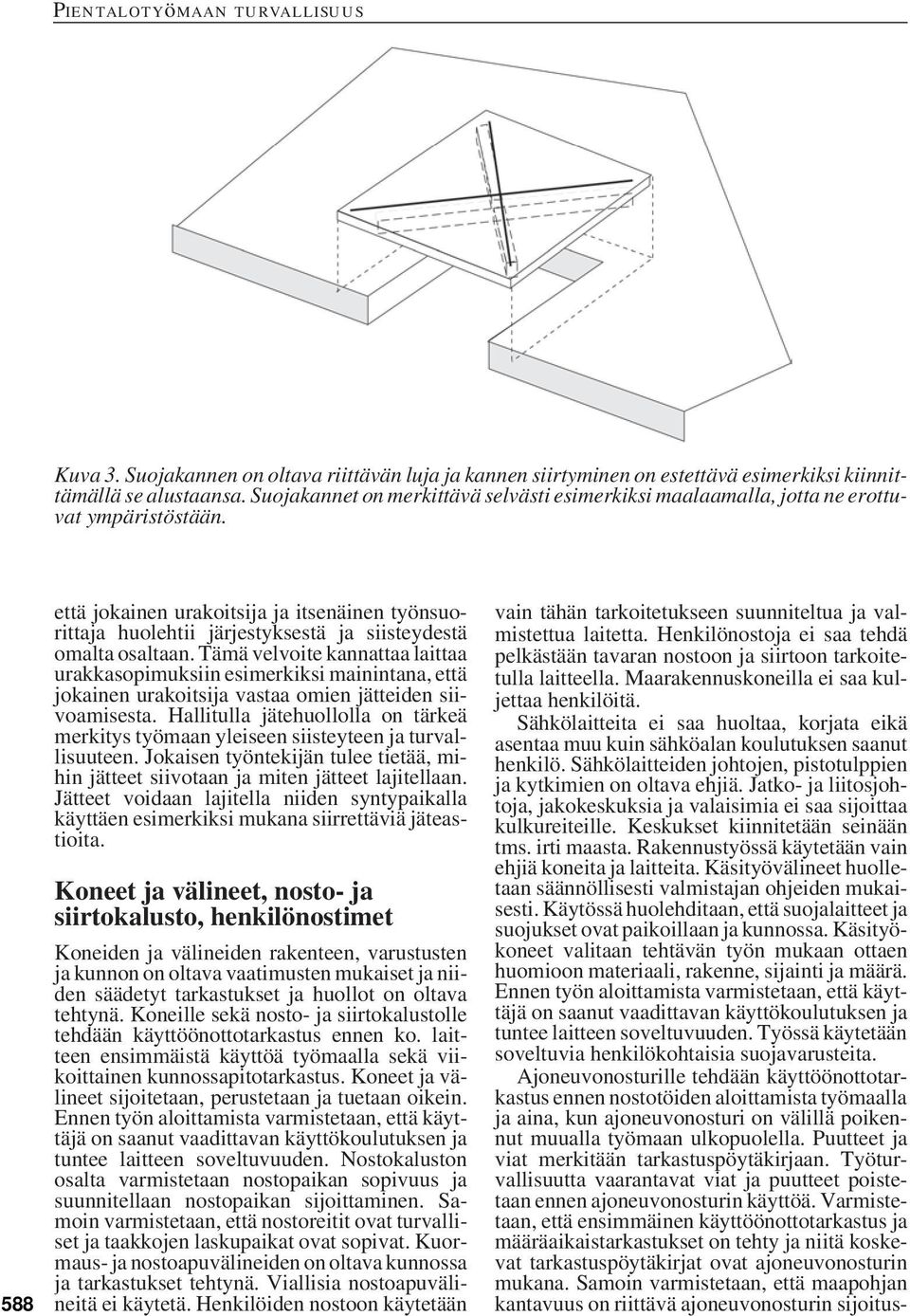 588 että jokainen urakoitsija ja itsenäinen työnsuorittaja huolehtii järjestyksestä ja siisteydestä omalta osaltaan.