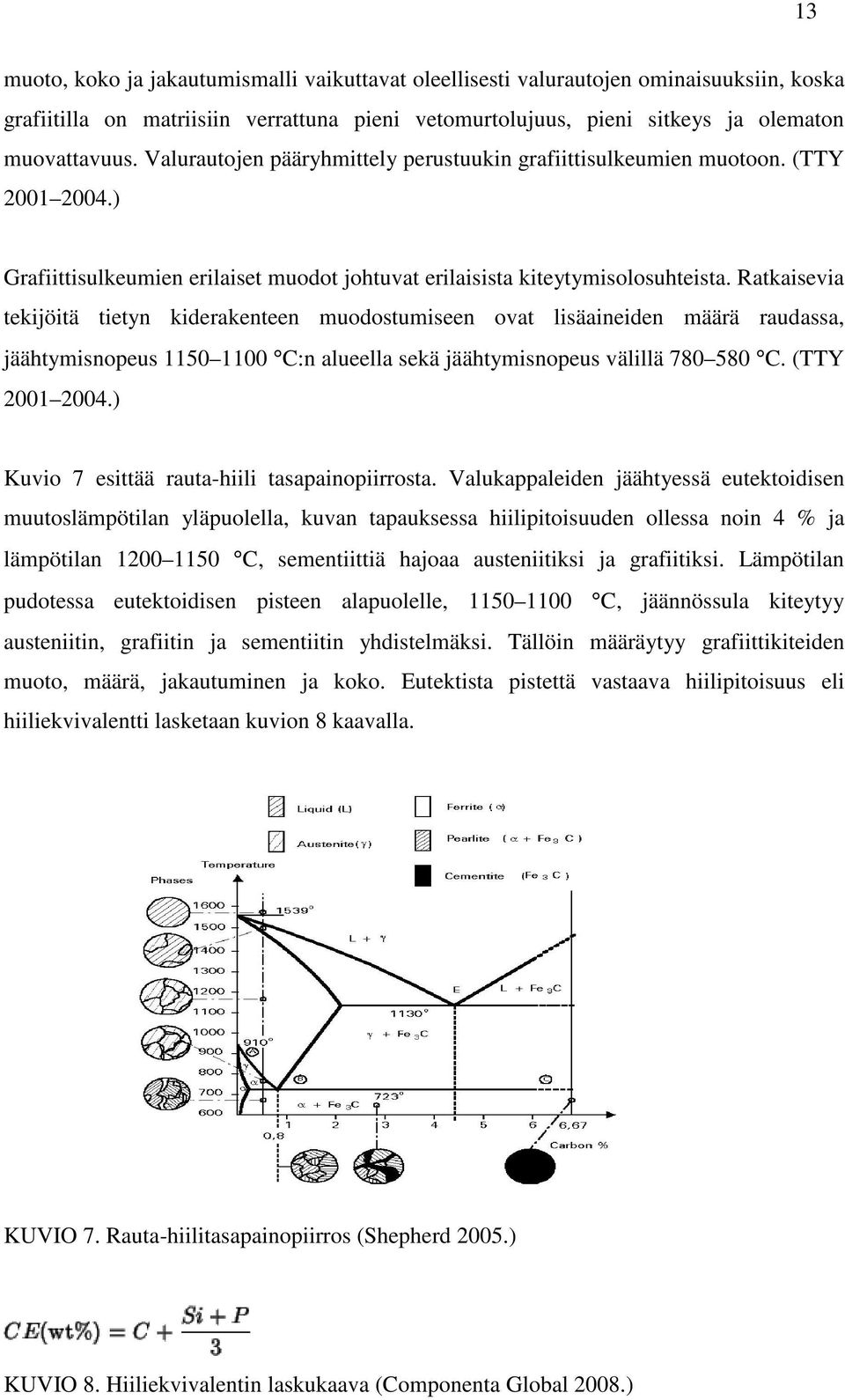 Ratkaisevia tekijöitä tietyn kiderakenteen muodostumiseen ovat lisäaineiden määrä raudassa, jäähtymisnopeus 1150 1100 C:n alueella sekä jäähtymisnopeus välillä 780 580 C. (TTY 2001 2004.