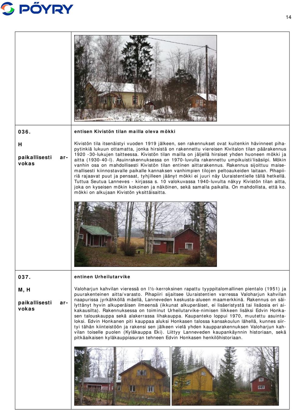 Asuinrakennuksessa on 10-luvulla rakennettu umpikuisti/lisäsiipi. Mökin vanhin osa on mahdollisesti Kivistön tilan entinen aittarakennus.