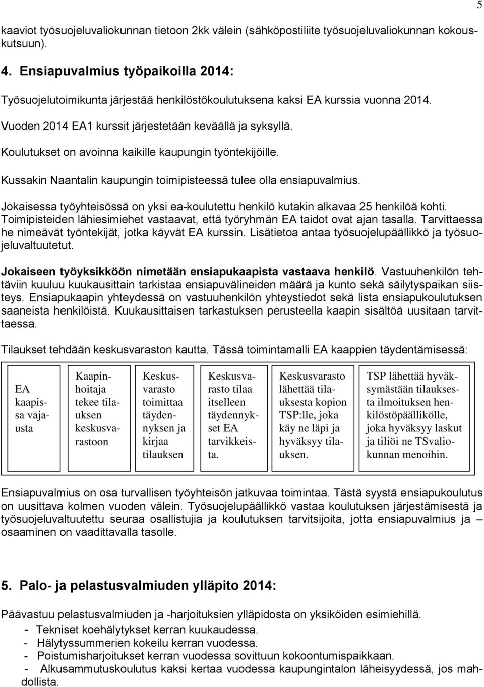 Koulutukset on avoinna kaikille kaupungin työntekijöille. Kussakin Naantalin kaupungin toimipisteessä tulee olla ensiapuvalmius.