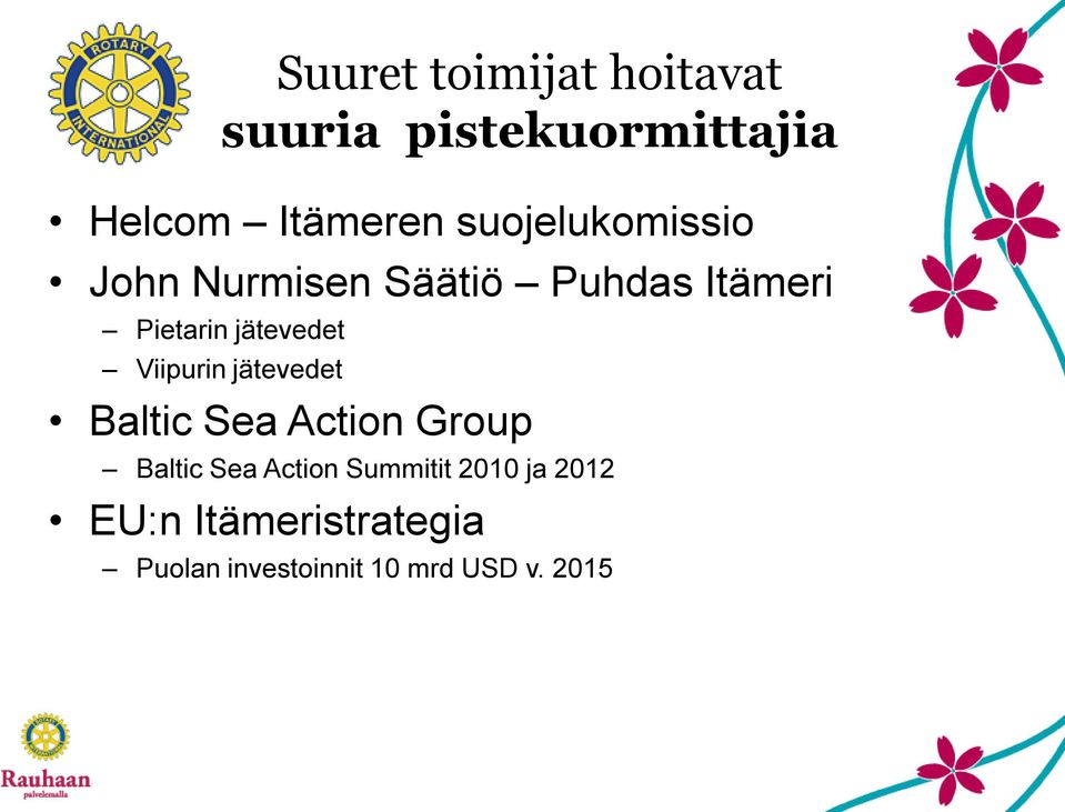 jätevedet Viipurin jätevedet Baltic Sea Action Group Baltic Sea