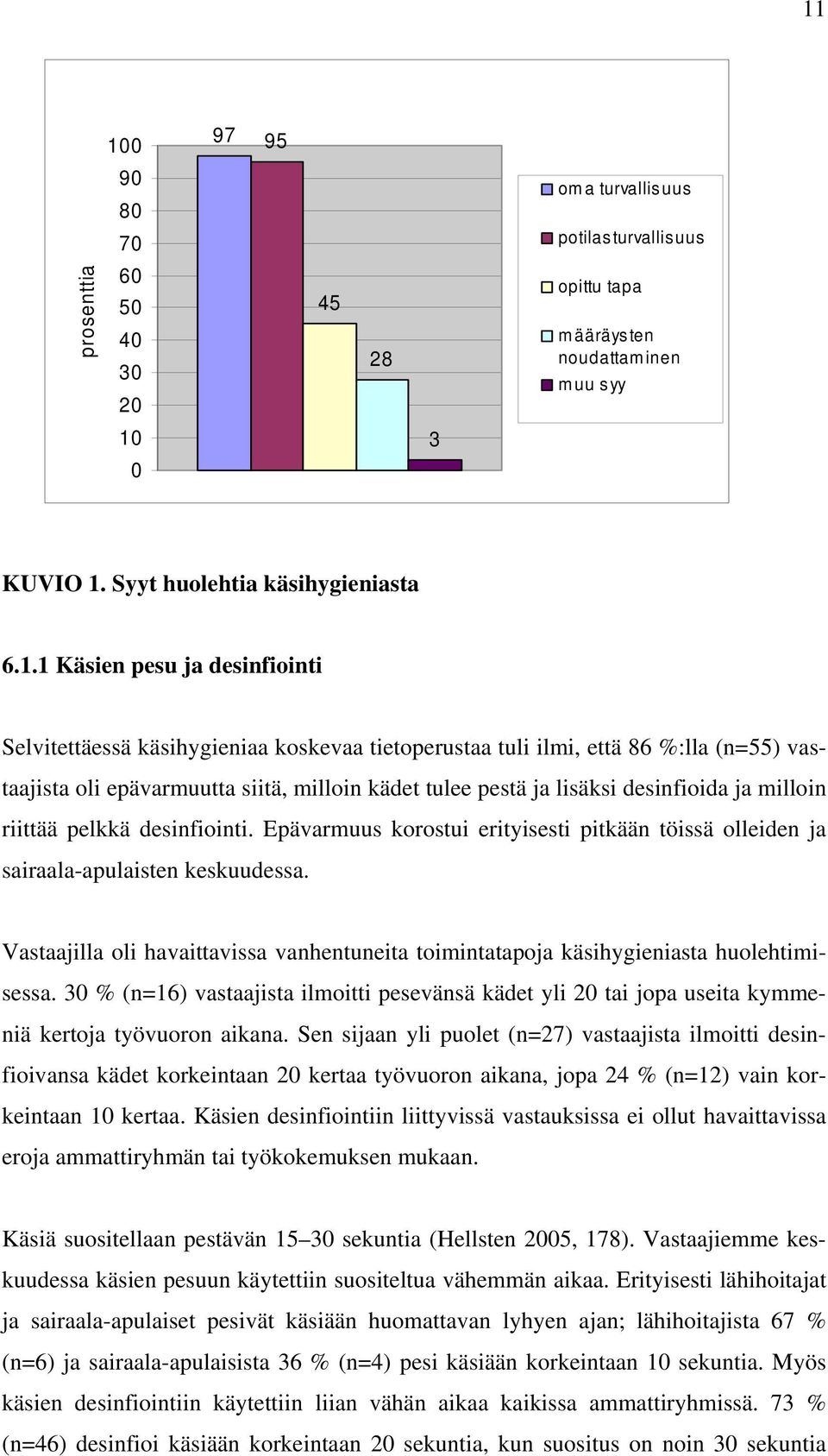 milloin riittää pelkkä desinfiointi. Epävarmuus korostui erityisesti pitkään töissä olleiden ja sairaala-apulaisten keskuudessa.