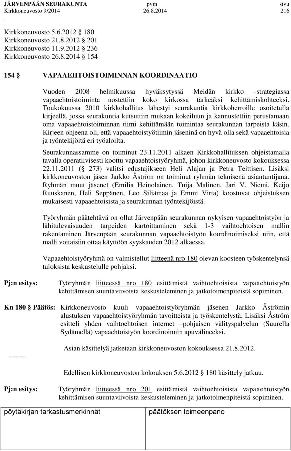 Kirkkoneuvosto 21.8.