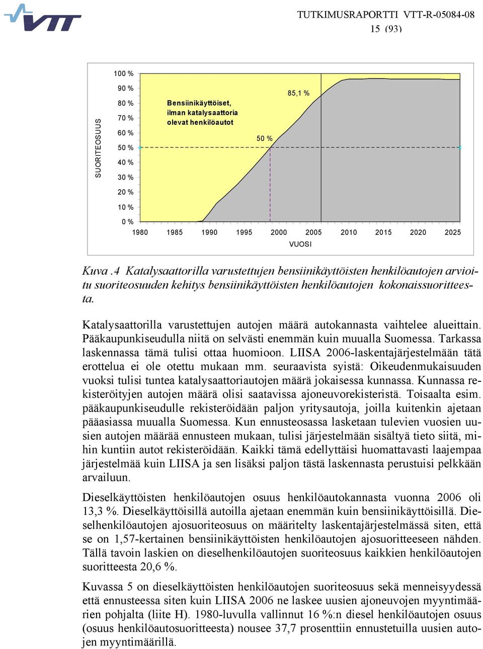 Katalysaattorilla varustettujen autojen määrä autokannasta vaihtelee alueittain. Pääkaupunkiseudulla niitä on selvästi enemmän kuin muualla Suomessa. Tarkassa laskennassa tämä tulisi ottaa huomioon.