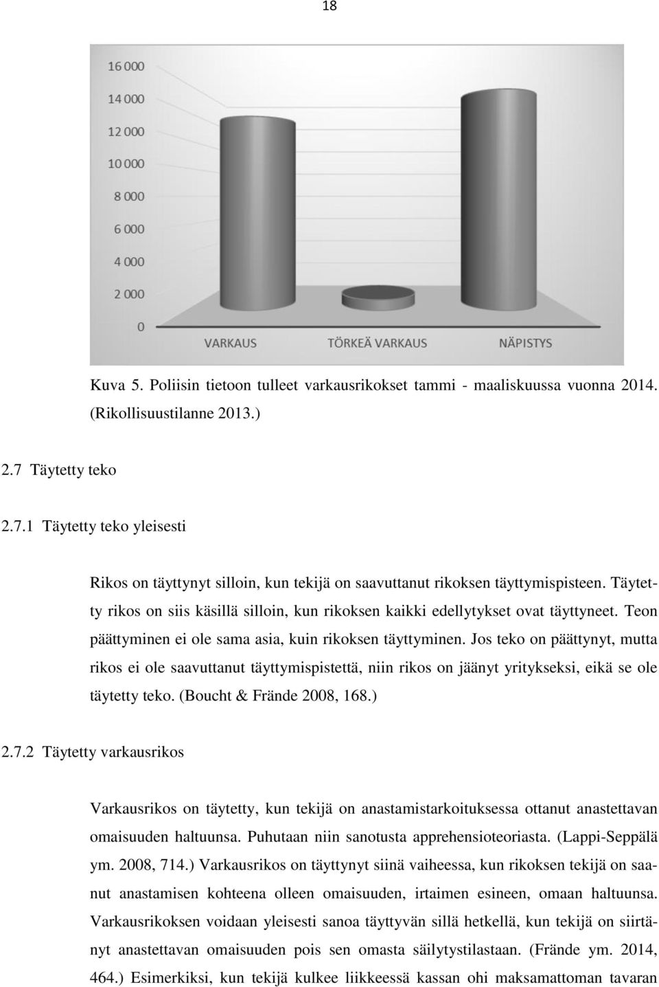 Täytetty rikos on siis käsillä silloin, kun rikoksen kaikki edellytykset ovat täyttyneet. Teon päättyminen ei ole sama asia, kuin rikoksen täyttyminen.