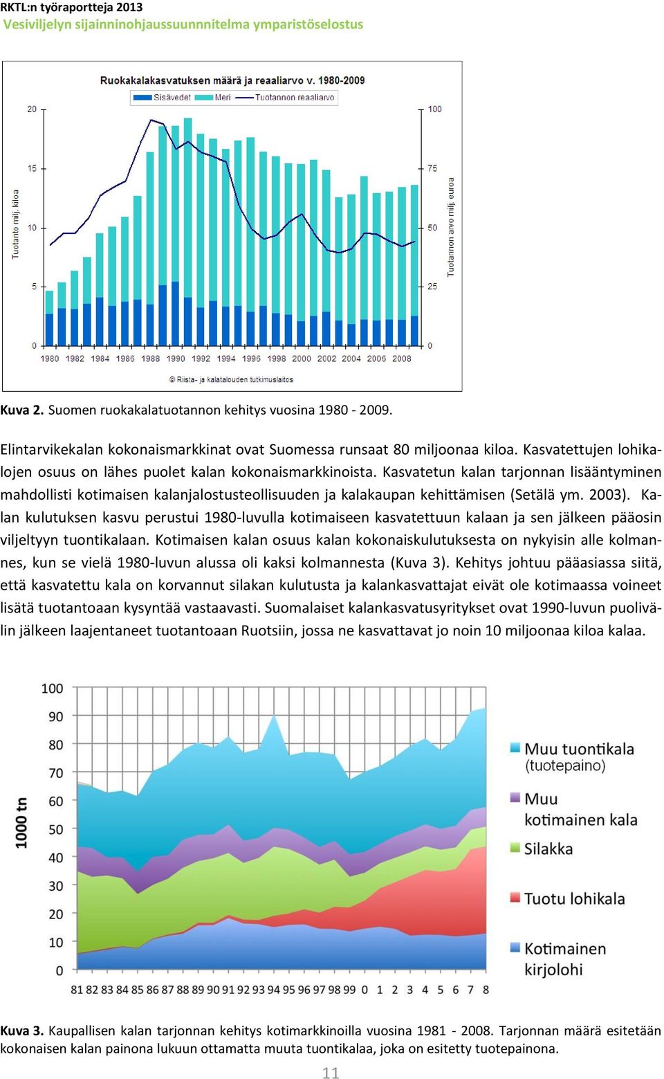 Kasvatetun kalan tarjonnan lisääntyminen mahdollisti kotimaisen kalanjalostusteollisuuden ja kalakaupan kehittämisen (Setälä ym. 2003).
