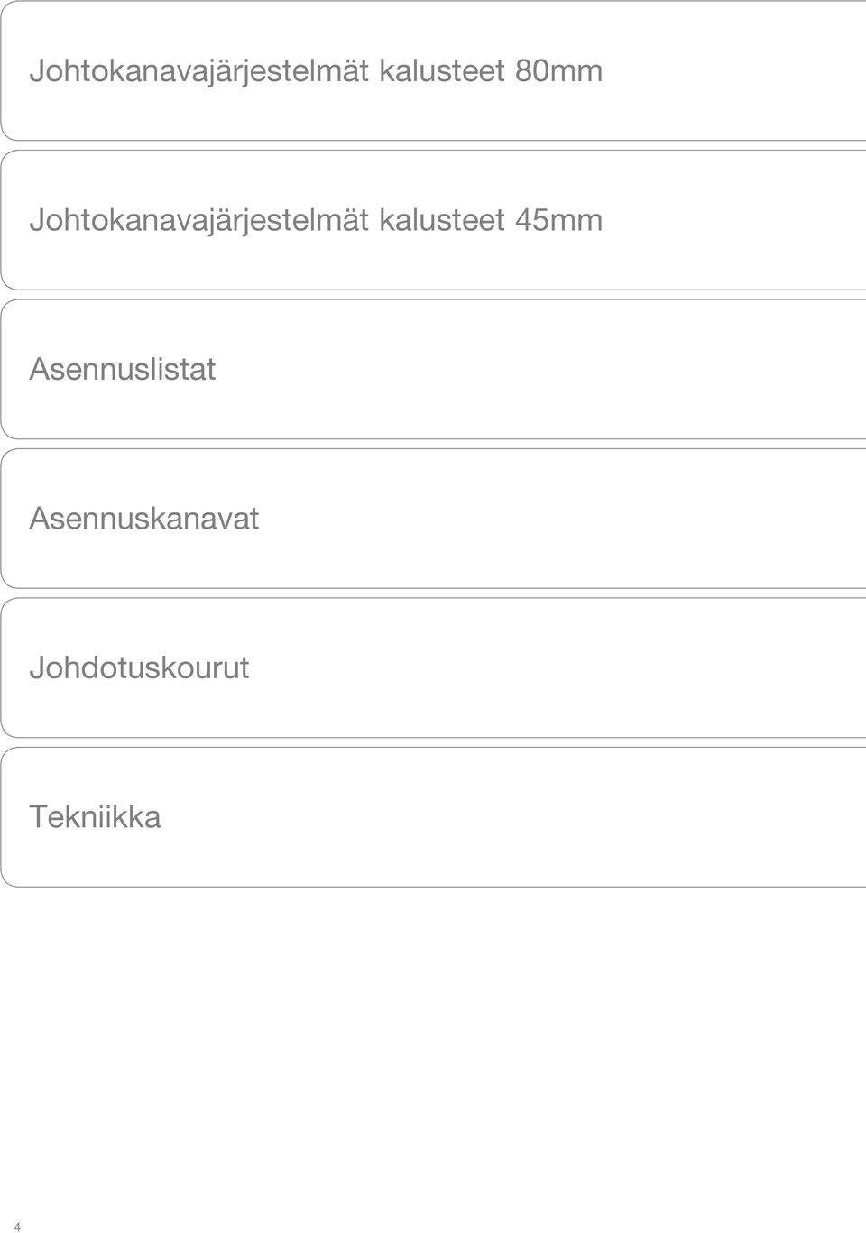 Asennuskanavat Johdotuskourut