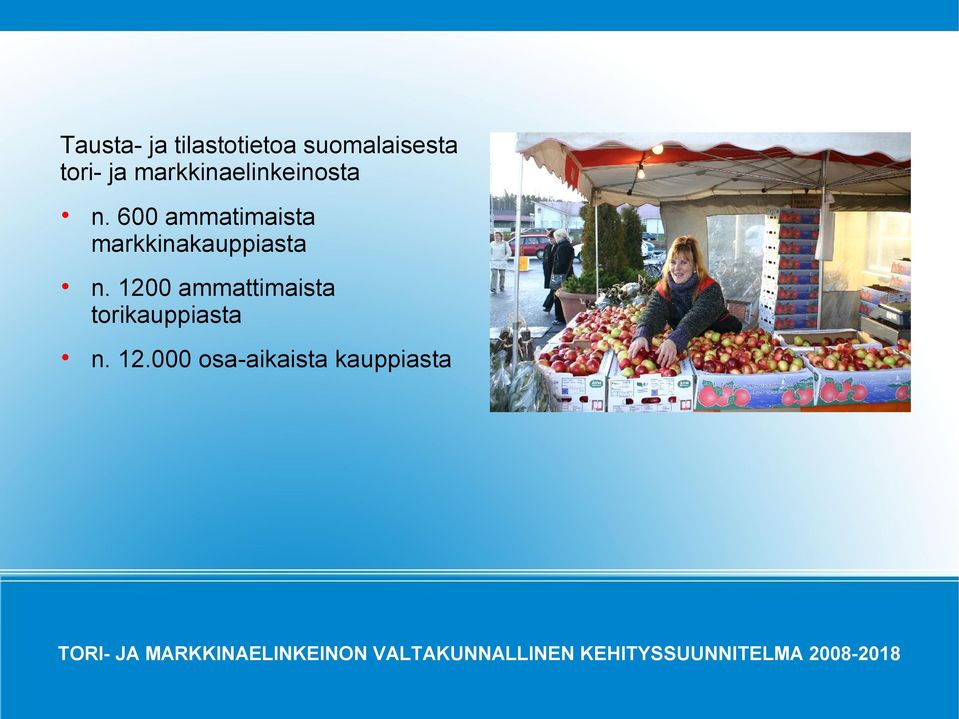 600 ammatimaista markkinakauppiasta n.