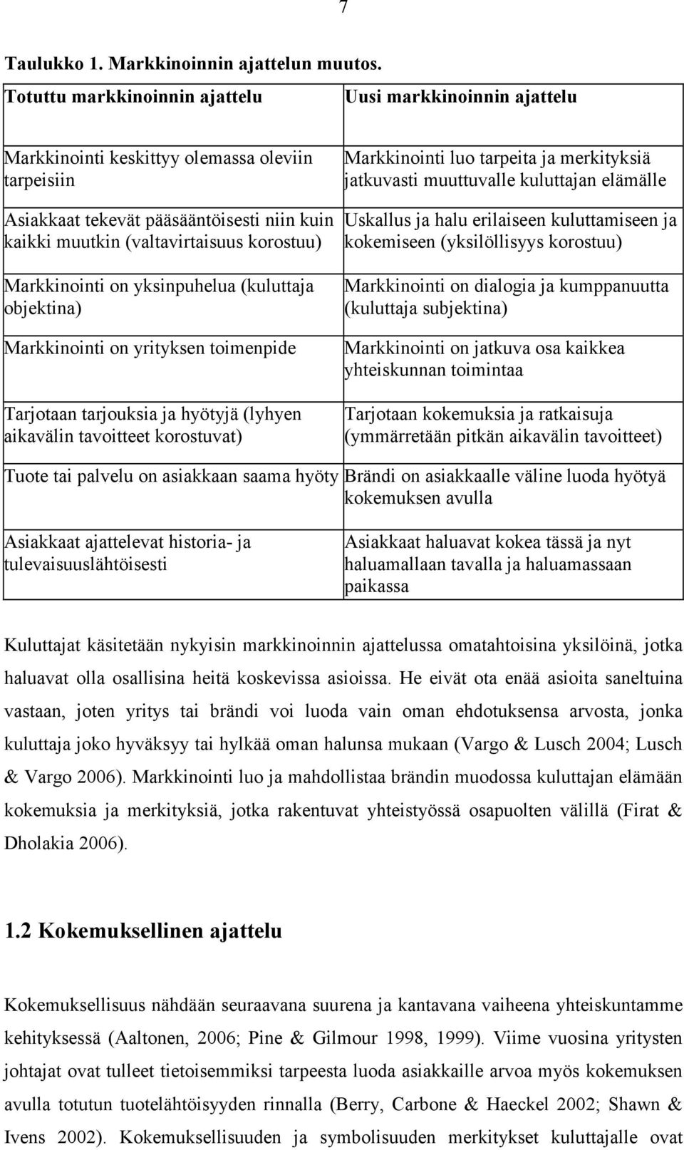 Markkinointi on yksinpuhelua (kuluttaja objektina) Markkinointi on yrityksen toimenpide Tarjotaan tarjouksia ja hyötyjä (lyhyen aikavälin tavoitteet korostuvat) Markkinointi luo tarpeita ja