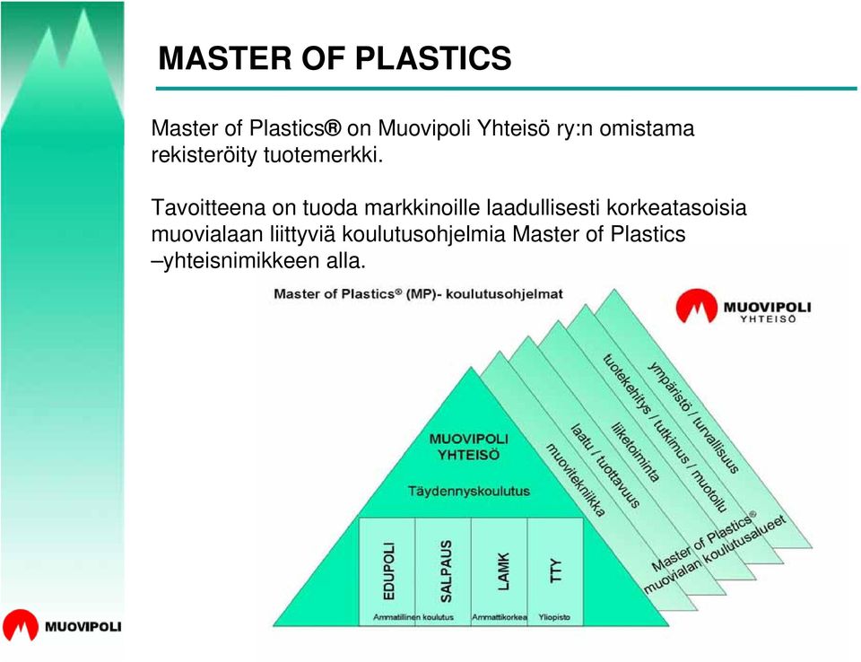 Tavoitteena on tuoda markkinoille laadullisesti