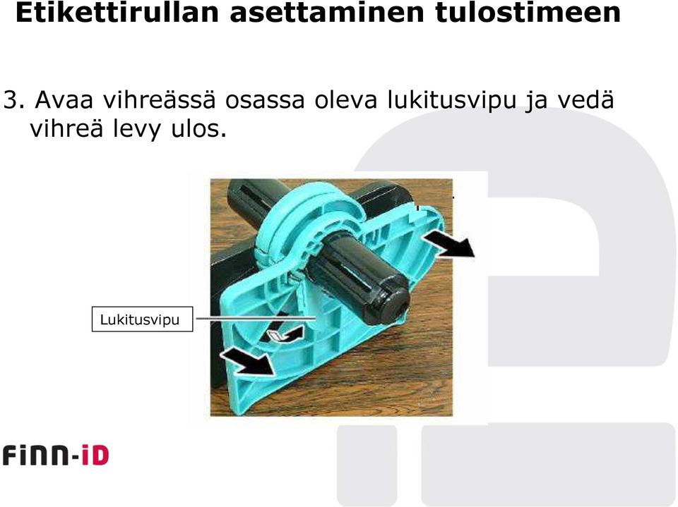 Avaa vihreässä osassa oleva