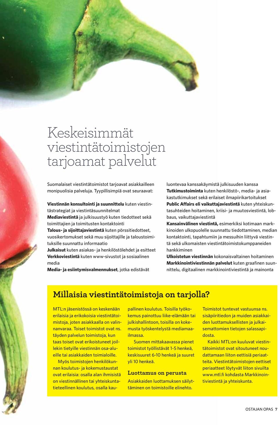 toimitusten kontaktointi Talous- ja sijoittajaviestintä kuten pörssitiedotteet, vuosikertomukset sekä muu sijoittajille ja taloustoimituksille suunnattu informaatio Julkaisut kuten asiakas- ja