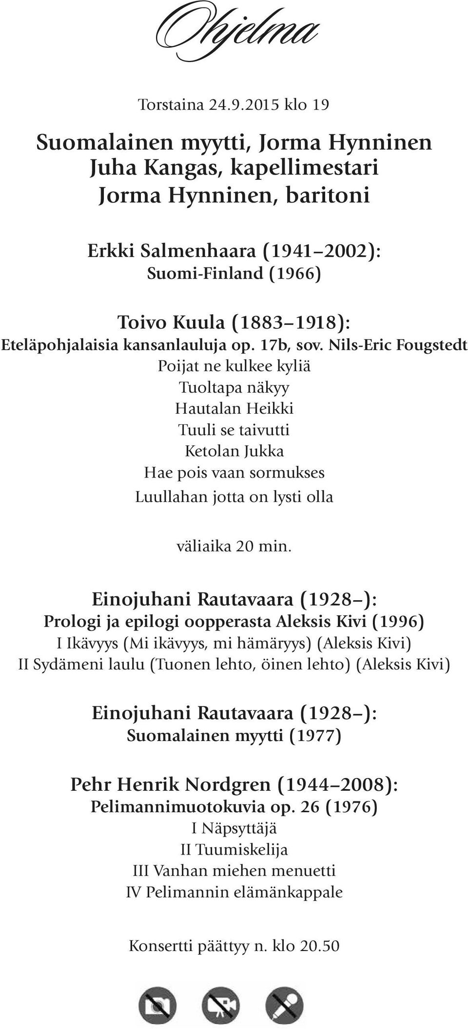 kansanlauluja op. 17b, sov.