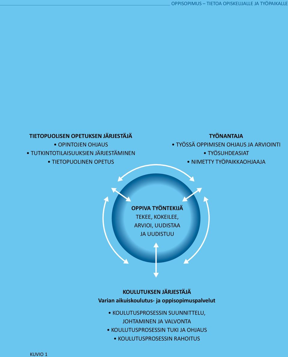 OPPIVA TYÖNTEKIJÄ TEKEE, KOKEILEE, ARVIOI, UUDISTAA JA UUDISTUU KOULUTUKSEN JÄRJESTÄJÄ Varian aikuiskoulutus- ja