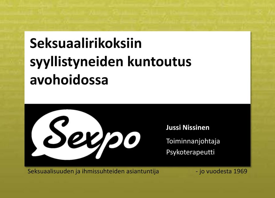 Toiminnanjohtaja Psykoterapeutti