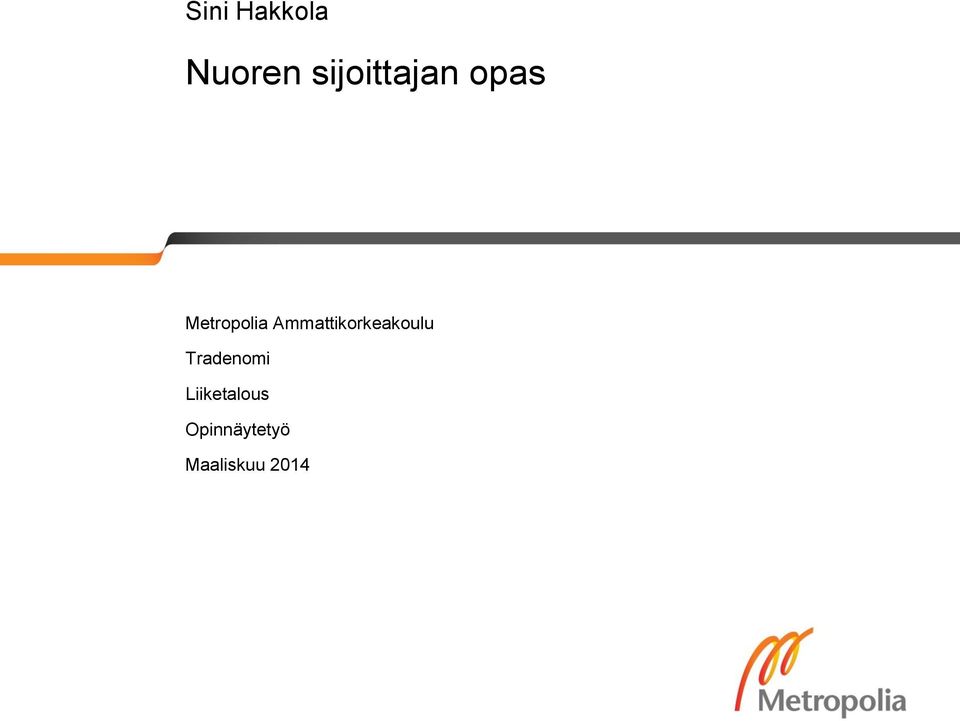 Ammattikorkeakoulu Tradenomi