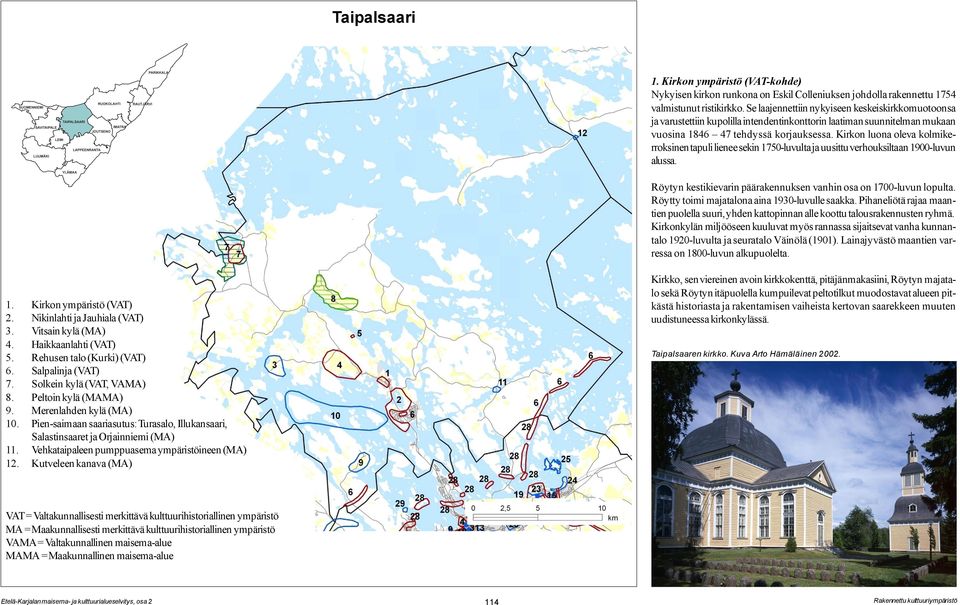 Kirkon luona oleva kolmikerroksinen tapuli lienee sekin 1750-luvulta ja uusittu verhouksiltaan 1900-luvun alussa. Röytyn kestikievarin päärakennuksen vanhin osa on 1700-luvun lopulta.