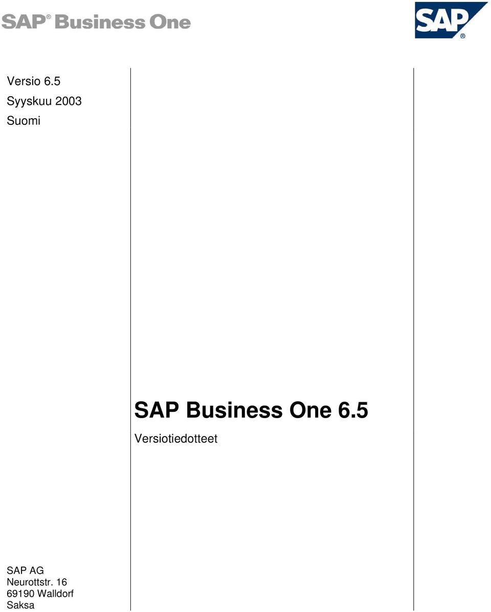 Business One 6.