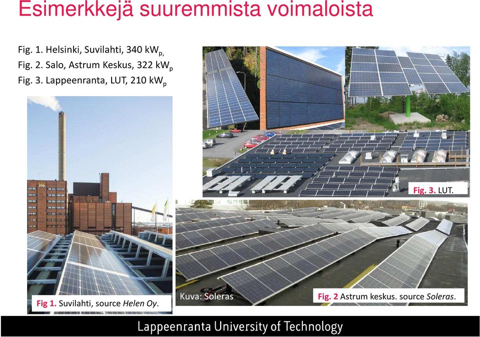 Salo, AstrumKeskus, 322 kw p Fig. 3. Lappeenranta, LUT, 210 kw p Fig.