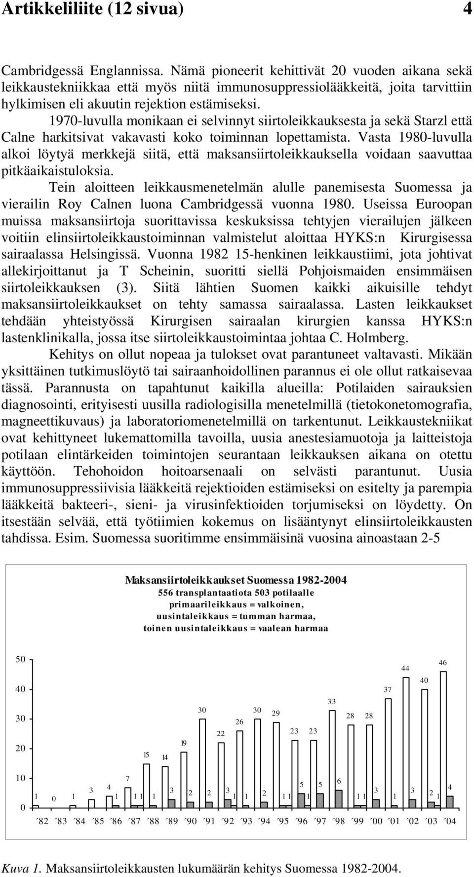 1970-luvulla monikaan ei selvinnyt siirtoleikkauksesta ja sekä Starzl että alne harkitsivat vakavasti koko toiminnan lopettamista.