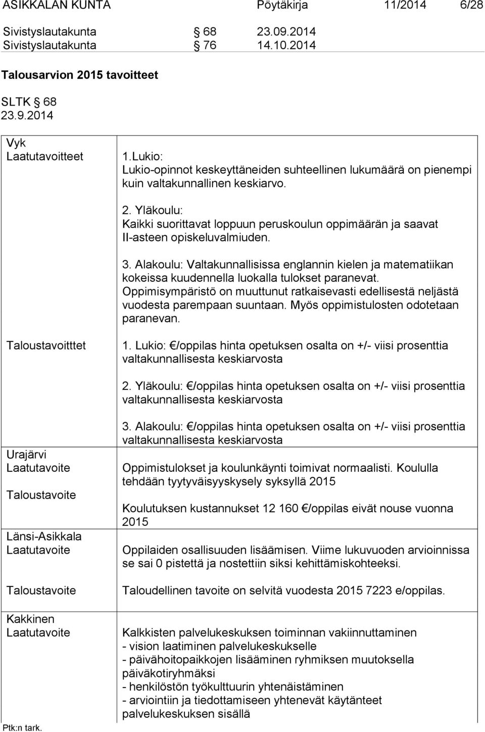 Yläkoulu: Kaikki suorittavat loppuun peruskoulun oppimäärän ja saavat II-asteen opiskeluvalmiuden. 3.