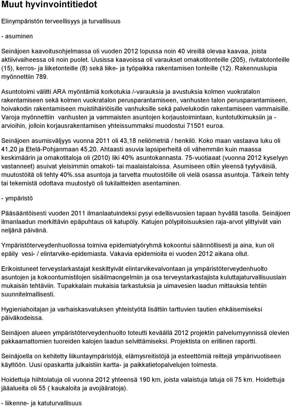 Rakennuslupia myönnettiin 789.