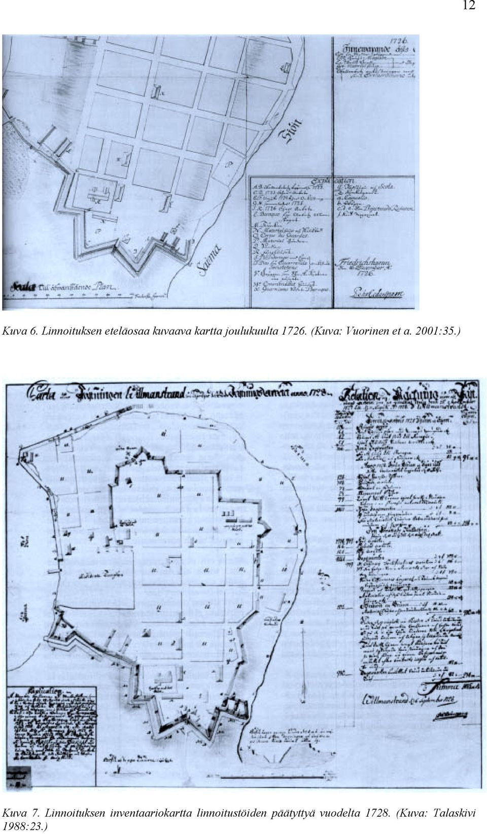 1726. (Kuva: Vuorinen et a. 2001:35.) Kuva 7.