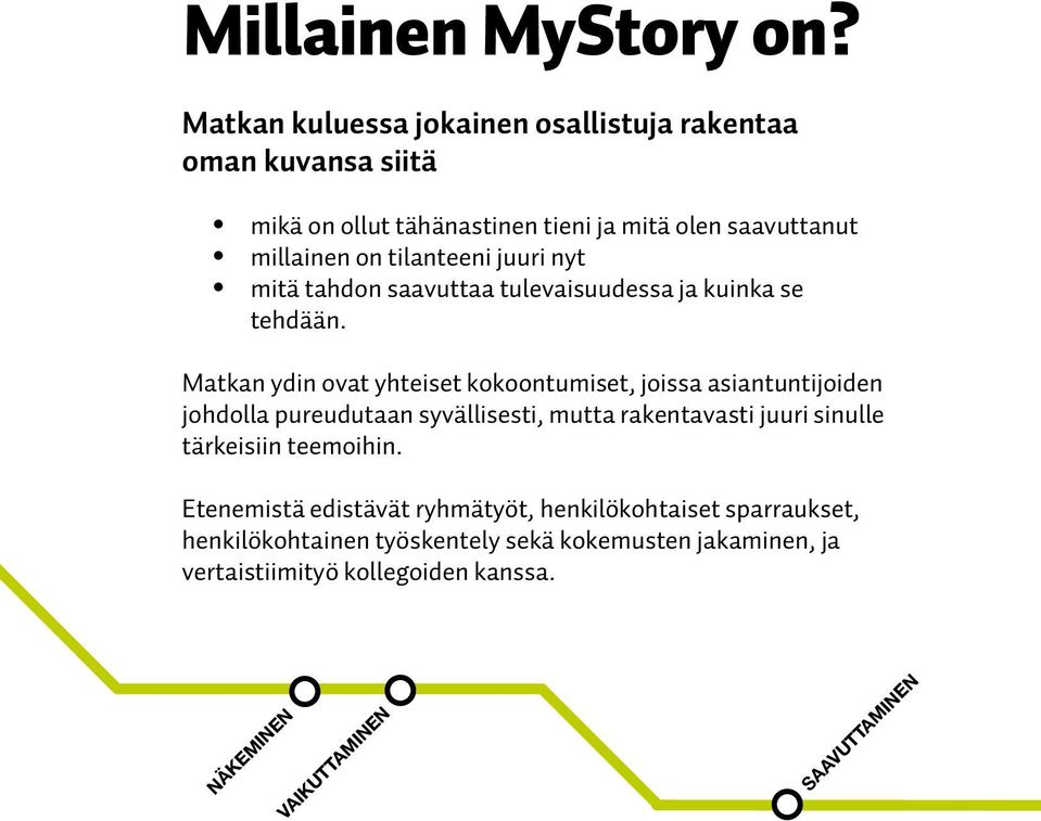 juuri nyt mitä tahdon saavuttaa tulevaisuudessa ja kuinka se tehdään.