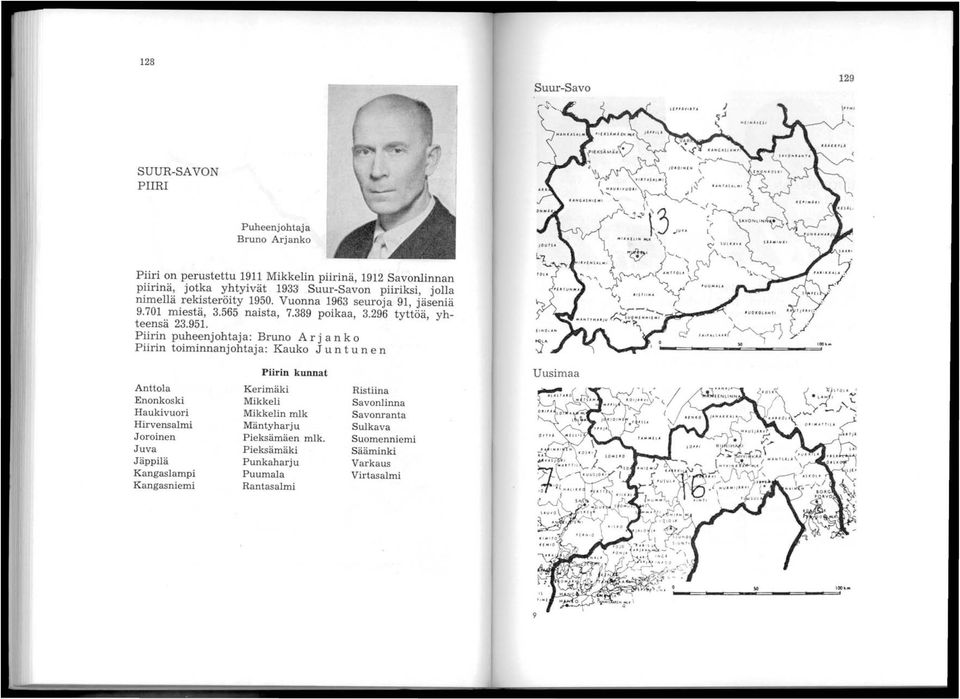 '''.!.."..,...( ---5) 7'./ JO - II:.,."", Piirin kunnat Anttola Kerimäki Ristiina Enonkoski Mikkeli Savonlinna Haukivuori Mikkelin mlk Savonranta Hirvensalmi Mäntyharju Sulkava Joroinen Pieksämäen mlk.