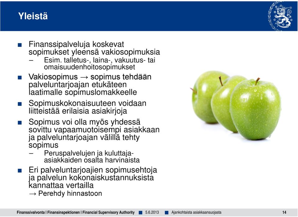 Sopimuskokonaisuuteen voidaan liitteistää erilaisia asiakirjoja Sopimus voi olla myös yhdessä sovittu vapaamuotoisempi asiakkaan ja palveluntarjoajan välillä