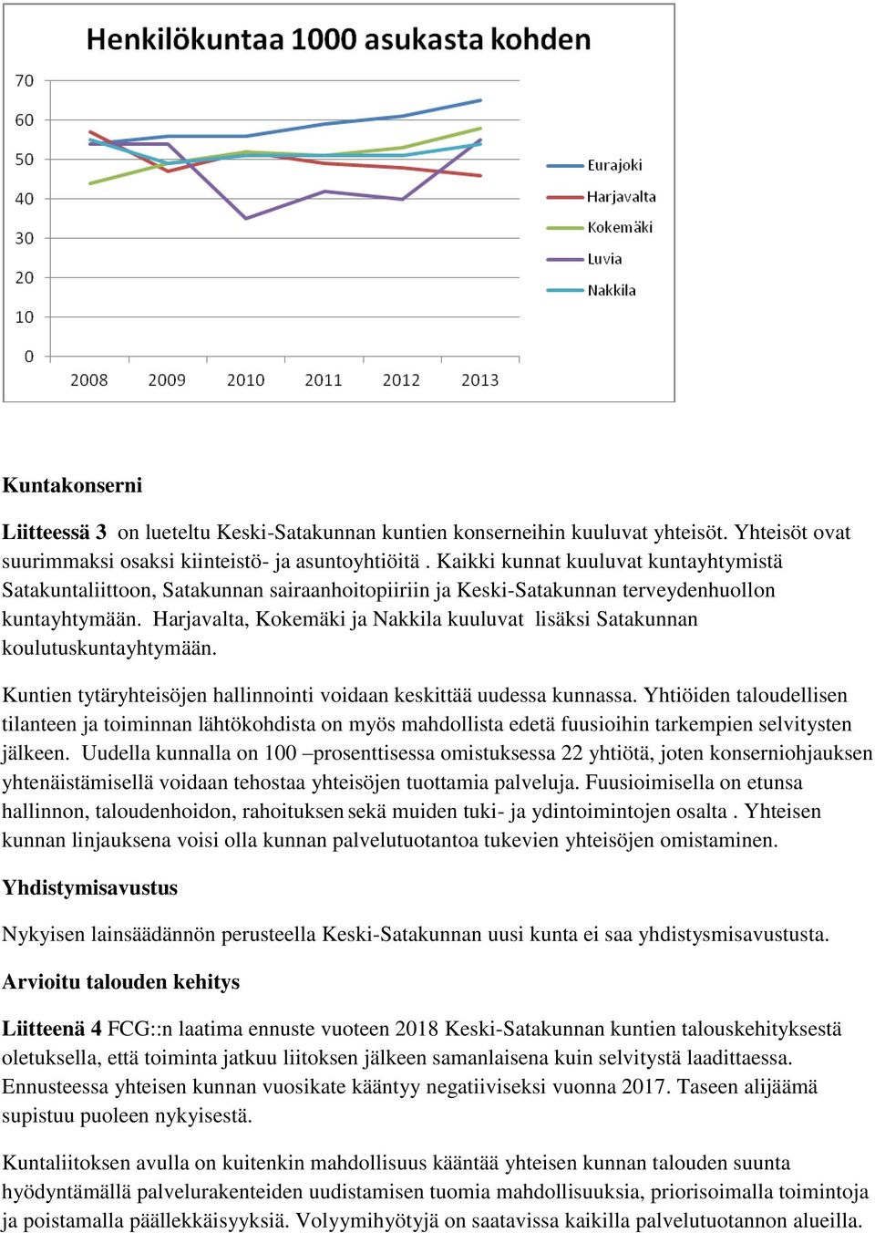 Harjavalta, Kokemäki ja Nakkila kuuluvat lisäksi Satakunnan koulutuskuntayhtymään. Kuntien tytäryhteisöjen hallinnointi voidaan keskittää uudessa kunnassa.