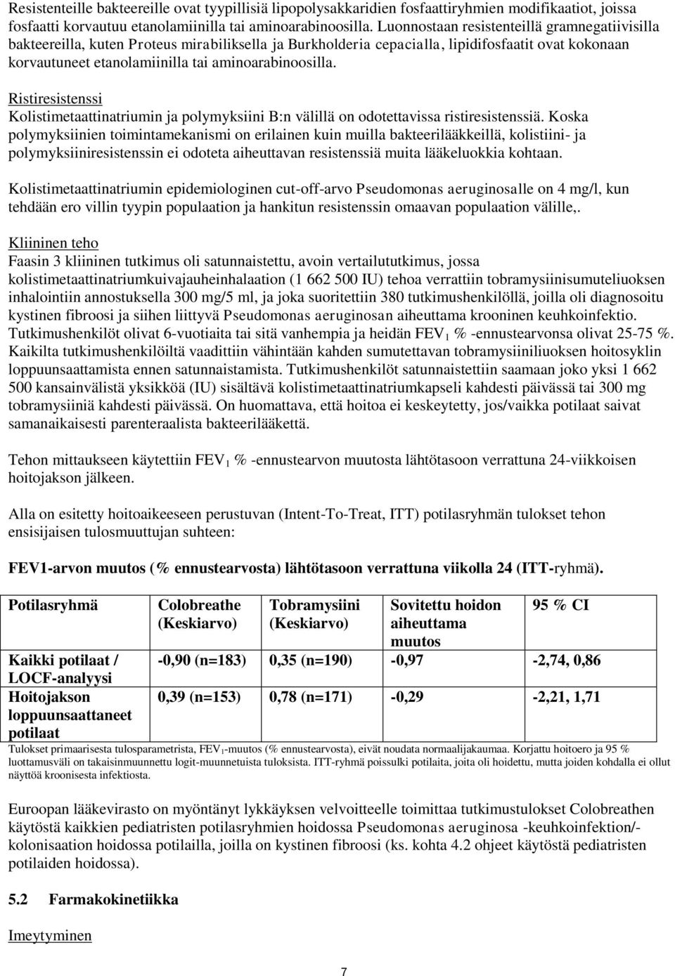 Ristiresistenssi Kolistimetaattinatriumin ja polymyksiini B:n välillä on odotettavissa ristiresistenssiä.