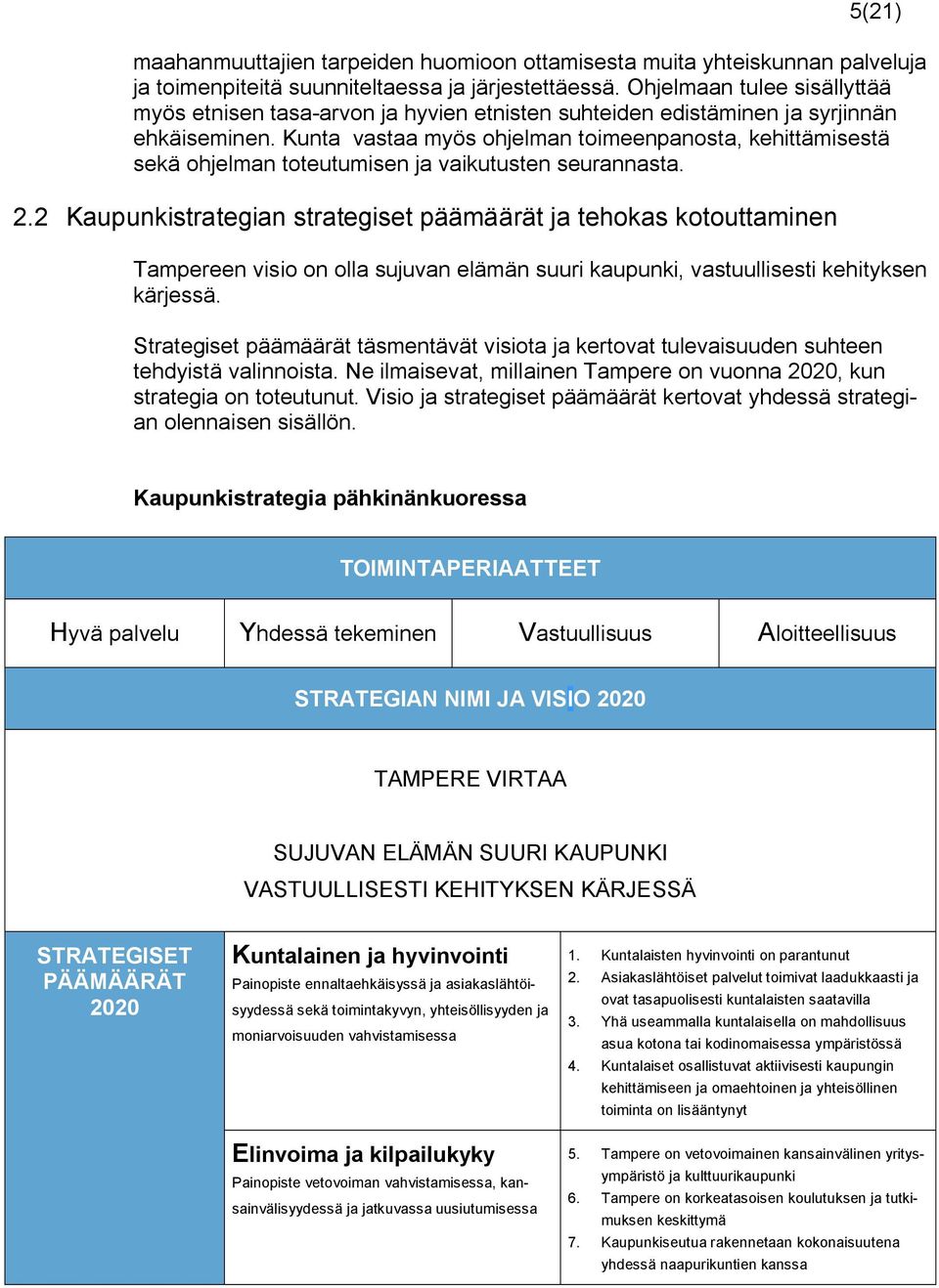 Kunta vastaa myös ohjelman toimeenpanosta, kehittämisestä sekä ohjelman toteutumisen ja vaikutusten seurannasta. 2.