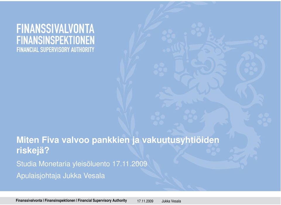 Studia Monetaria yleisöluento 17.11.