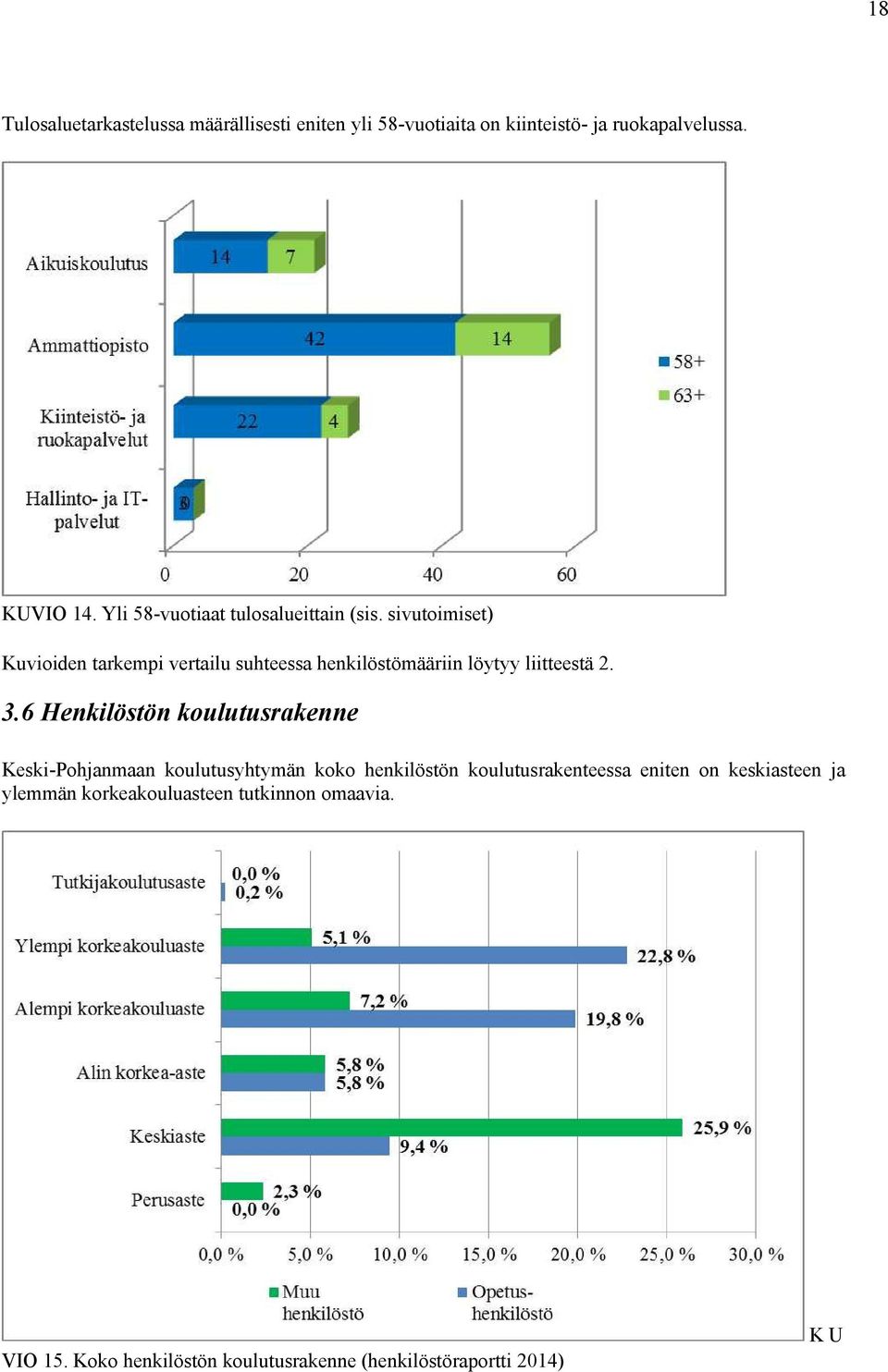 sivutoimiset) Kuvioiden tarkempi vertailu suhteessa henkilöstömääriin löytyy liitteestä 2. 3.