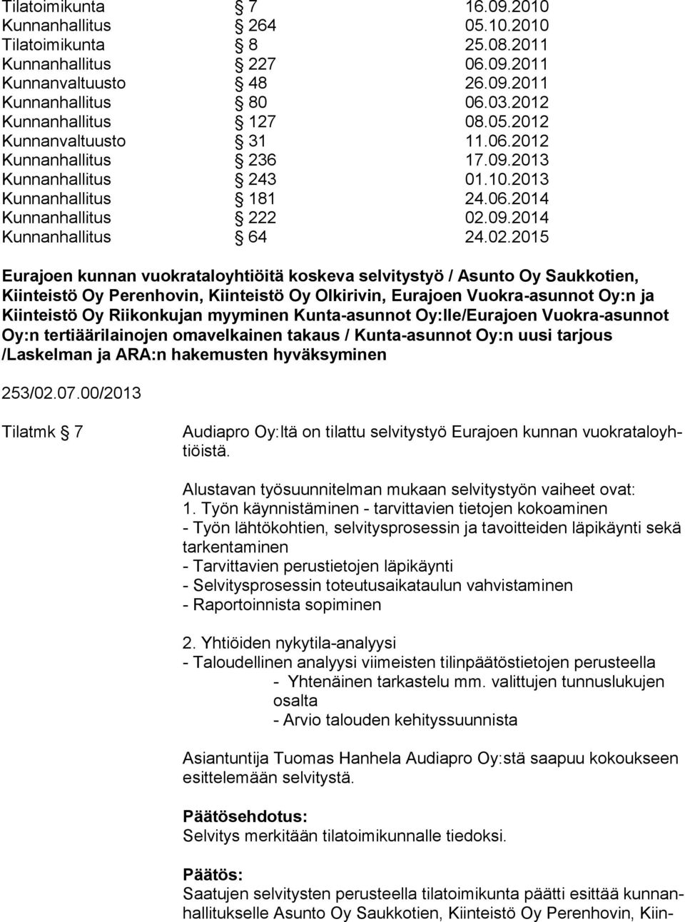 09.2014 Kunnanhallitus 64 24.02.