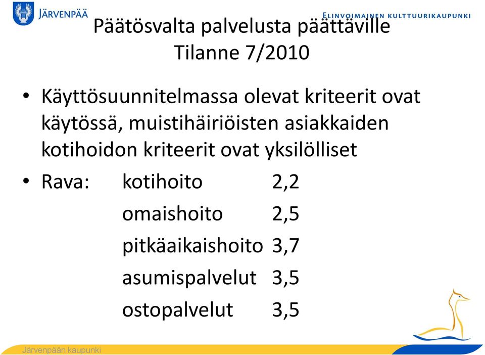 muistihäiriöisten asiakkaiden kotihoidon kriteerit ovat