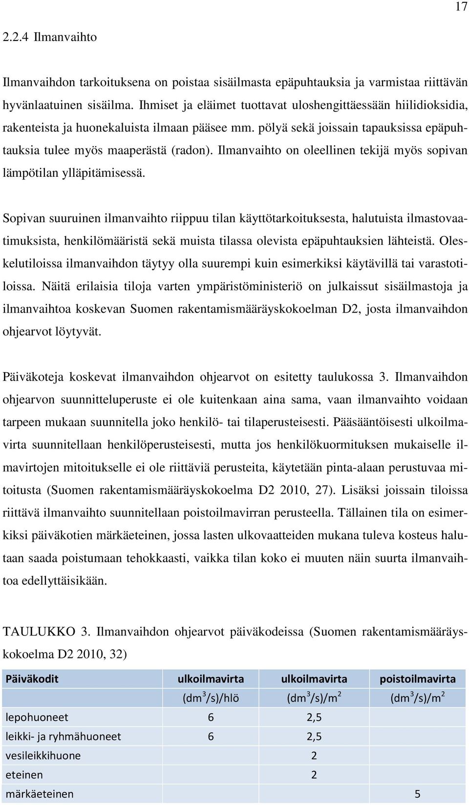 Ilmanvaihto on oleellinen tekijä myös sopivan lämpötilan ylläpitämisessä.